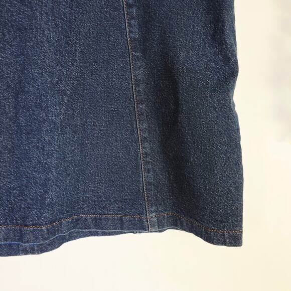 VINTAGE Old Navy Denim Mini Skirt Size 16 Blue Stretch Classic Y2K Casual 90s - Picture 5 of 12